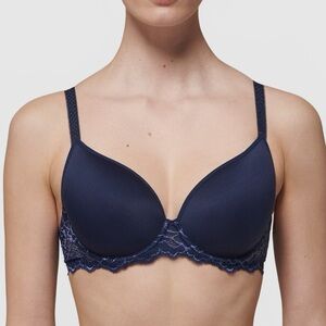 NWT Simone Perele Navy Blue Lace Bra